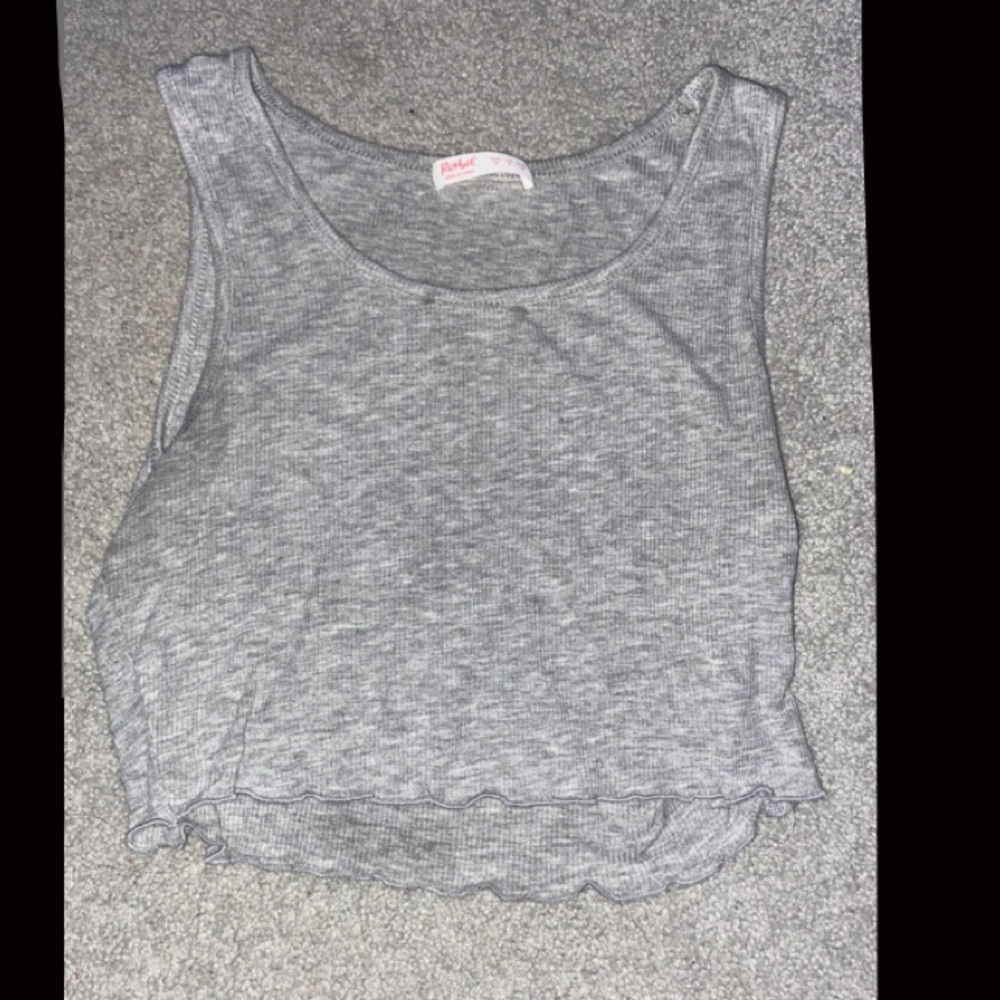 Romwe Ribbed Crop Tank Top